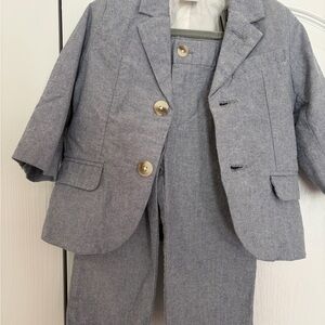 Gymboree NWOT Gray Toddler Cotton Suit 12-18M